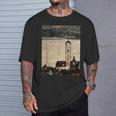 エゴン・シーレ作「ドナウ川のシュタインの教会」1913 Tシャツ 彼への贈り物