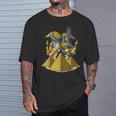 エジプトの神々アヌビスとホルスの目エジプトのピラミッドアンクのシンボル古代エジプト神話 Tシャツ 彼への贈り物