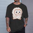 エッホエッホ 一生懸命に走るフクロウの赤ちゃん イラスト Tシャツ 彼への贈り物