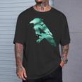 オーディンブラックカラスギフトバイキングレイヴンシルエット Tシャツ 彼への贈り物