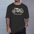 カフェレーサー 手描きバイクデザイン Tシャツ 彼への贈り物