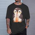カワイイ ペンギンドリンク バブルティー ペンギンボバ Tシャツ 彼への贈り物