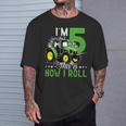 キッズ I Am 5 This Is How I Roll One Years Old Tractor 5歳の誕生日 Tシャツ 彼への贈り物