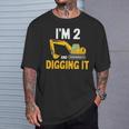 キッズ I'm 2 And Digging It 男の子向けのかわいいショベルデザイン Tシャツ 彼への贈り物