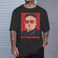 キム・ジョンウン、ファニー・ロケットマン・パロディ・ロックンロール Tシャツ 彼への贈り物