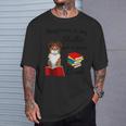 キュート・ハピネス・イズ・シェルティー・アンド・ブックス・シェルティー・マム Tシャツ 彼への贈り物