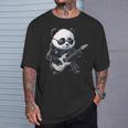 ギター ロック音楽を備えたヘビー ロック メタル パンダ Tシャツ 彼への贈り物