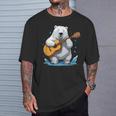 クマがアコースティックギターを弾くクマのギタリスト Tシャツ 彼への贈り物