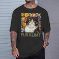 クリムト絵画の猫、猫好き、エキゾチックショートヘア、アーティスト Tシャツ 彼への贈り物