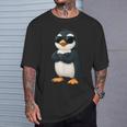 クールなペンギン漫画面白い動物サングラス付き Tシャツ 彼への贈り物