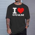 グアム I Heart Guam I Love Guam Tシャツ 彼への贈り物