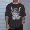 グレー 兎 うさぎ 抱っこ 抱っこ紐 Tシャツ 彼への贈り物