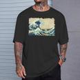 グレートウェーブ 葛飾北斎 名物 ヴィンテージアート おしゃれ Tシャツ 彼への贈り物