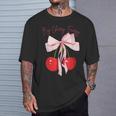 コケット さくらんぼのリボン ビッグチェリー エネルギー キュート コケット Tシャツ 彼への贈り物