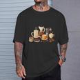コーヒー愛好家アートギフト Tシャツ 彼への贈り物