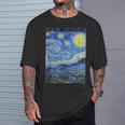 ゴッホ星月夜 Tシャツ 彼への贈り物