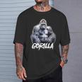 ゴリラ×シルバーバックゴリラ霊長類 Tシャツ 彼への贈り物