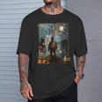 サイバーパンク の 都会 の 日本の ヴェイパーウェーブ の レトロ フューチャー Tシャツ 彼への贈り物