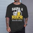 サウナとビールサウナ ウェルネスサウナ Tシャツ 彼への贈り物