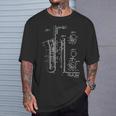 サックス バリサックス 特許スタイル クール サックス Tシャツ 彼への贈り物