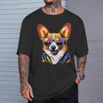 サングラスとコーギー ウェルシュ・コーギー犬 甘いウェルシュ・コーギー Tシャツ 彼への贈り物