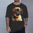 サングラスをかけたラブラドール・レトリバー 愛犬ラブラドール Tシャツ 彼への贈り物