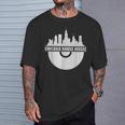 シカゴハウスミュージックシカゴスカイライン Edm Dj シカゴハウス Tシャツ 彼への贈り物