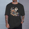 シュールレアリズム 日本画 三毛猫 Tシャツ 彼への贈り物