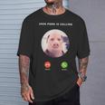 ジョン・ポークがファニー・アンサー・コール・フォンに電話をかけている Tシャツ 彼への贈り物