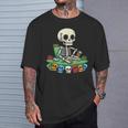 スケルトン ポーカー トランプ ギャンブル カジノ スカル ゲーム カード Tシャツ 彼への贈り物