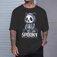 スケルトンパンダ 不気味なパンダベア Tシャツ 彼への贈り物
