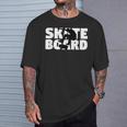 スケートボーダーへのギフト スケートボード シルエット Tシャツ 彼への贈り物