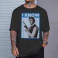 スター・ウォーズ クラシック ハン・ソロ I Know You Love Me ポスター Tシャツ 彼への贈り物