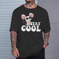 ステイ クール オーサム マウス ウェアリング サングラス 動物 ネズミ Tシャツ 彼への贈り物