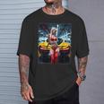セクシーガールグラフィックtシャツ セクシーブロンドビキニモデル&車 Tシャツ 彼への贈り物
