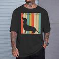 ダックスフンドのギフトレトロなスタイル Tシャツ 彼への贈り物