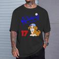 デコピン、デコイ、犬シャツ、No17、大谷、愛犬、コーイケルホンディエ、野球観戦、Dekopindecoy 誕生日 Tシャツ 彼への贈り物