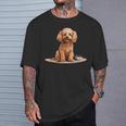トイプードル 犬種 ペット かわいいグラフィック Tシャツ 彼への贈り物
