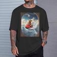 トイプードルとチワワのジェットスキー 夏の楽しいデザイン Tシャツ 彼への贈り物