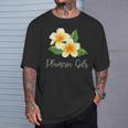 トロピカルプルメリアフランジパニー Tシャツ 彼への贈り物