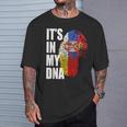 ドイツとセルビアのdna遺産フラグ Tシャツ 彼への贈り物