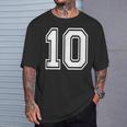 ナンバー10 誕生日ギフト スポーツ選手 チーム番号入りジャージ Tシャツ 彼への贈り物