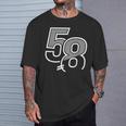 ナンバー58 スポーツジャージ 58 誕生日 Tシャツ 彼への贈り物