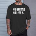 ノーギターノーライフ ギター好き クラシックギター クラシック音楽 アコースティックギター ギター部 ジャズ音楽 ギター Tシャツ 彼への贈り物