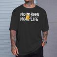 ノービアノーライフ ビール好き ノービールノーライフ 酒飲み 酒好き ビアガーデン ビール Tシャツ 彼への贈り物