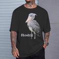 ハシビロコウ（写真 切り抜き）大きな 青い鳥 グッズ Tシャツ 彼への贈り物