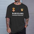 バルセロナ サッカースポーツ フラッグ フットボール Tシャツ 彼への贈り物