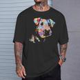 パステルペイント エアデールテリアポートレート Tシャツ 彼への贈り物