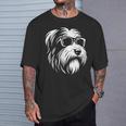 ビアデッド・コリー サングラス 犬 グラフィック デザイン Tシャツ 彼への贈り物