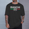 ビアンキ イタリア 家族名 イタリア 国旗 Tシャツ 彼への贈り物